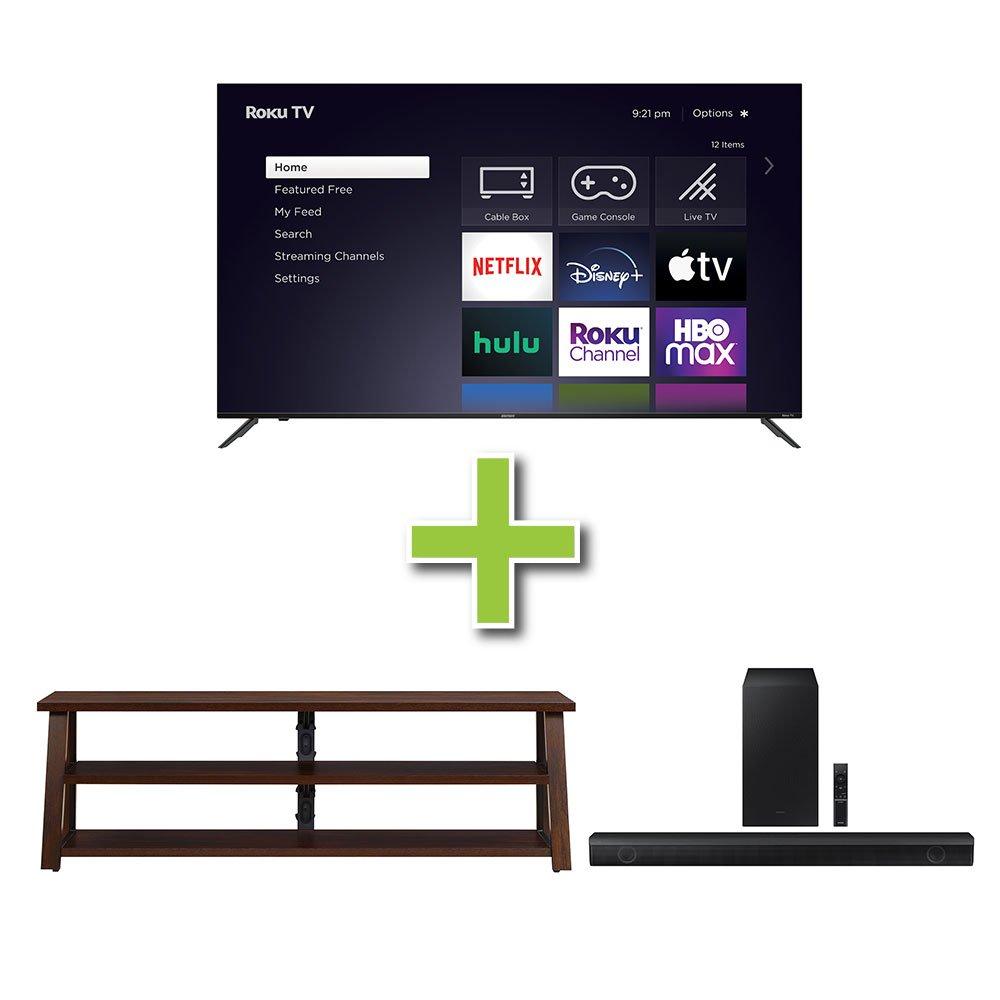 Rent to Own Element Electronics 75" Element TV w/ Soundbar & TV Stand